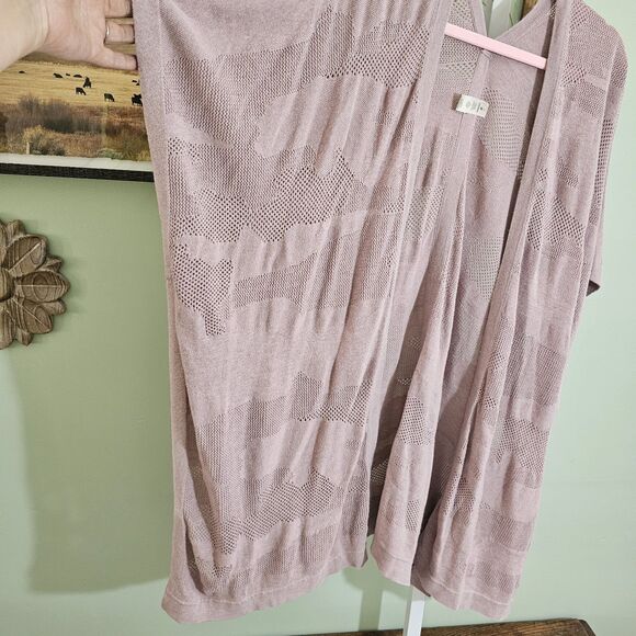 LULULEMON Find Your Light Wrap Heathered Mauve Open Front Cardigan One Size - Picture 6 of 10